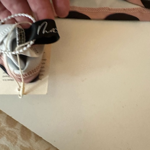 Mew Mew Ishi Black Dot Printed Form Fitting Women’s Maxi Dress In Blush NWT S - Picture 9 of 16